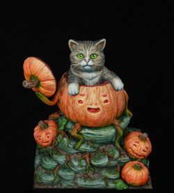 Cat in a Pumpkin